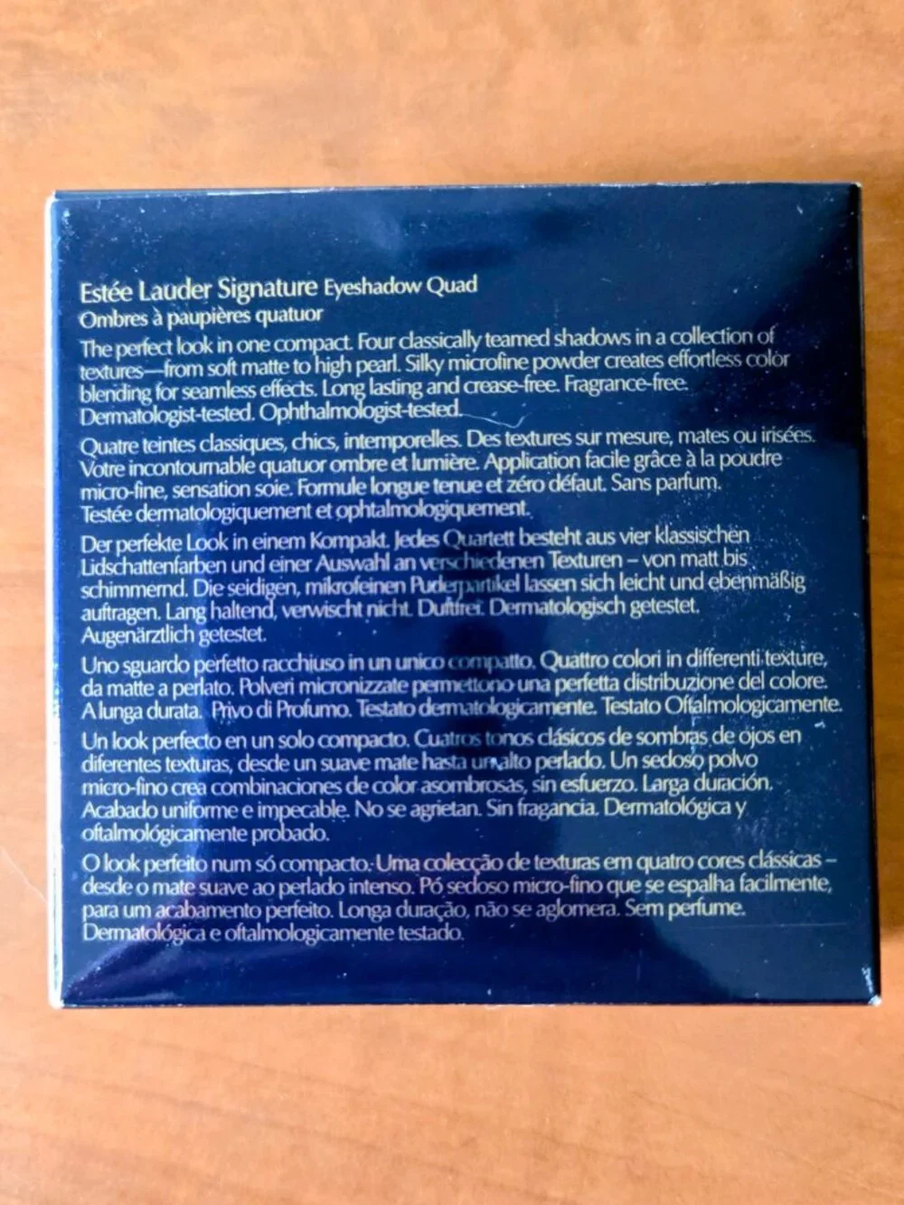 Estee Lauder Signature M07 Arctic Night Eyeshadow Quad in Original Box Brushes